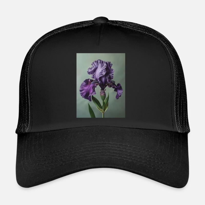 Iris FL 10 - Trucker Cap - Schwarz/Schwarz