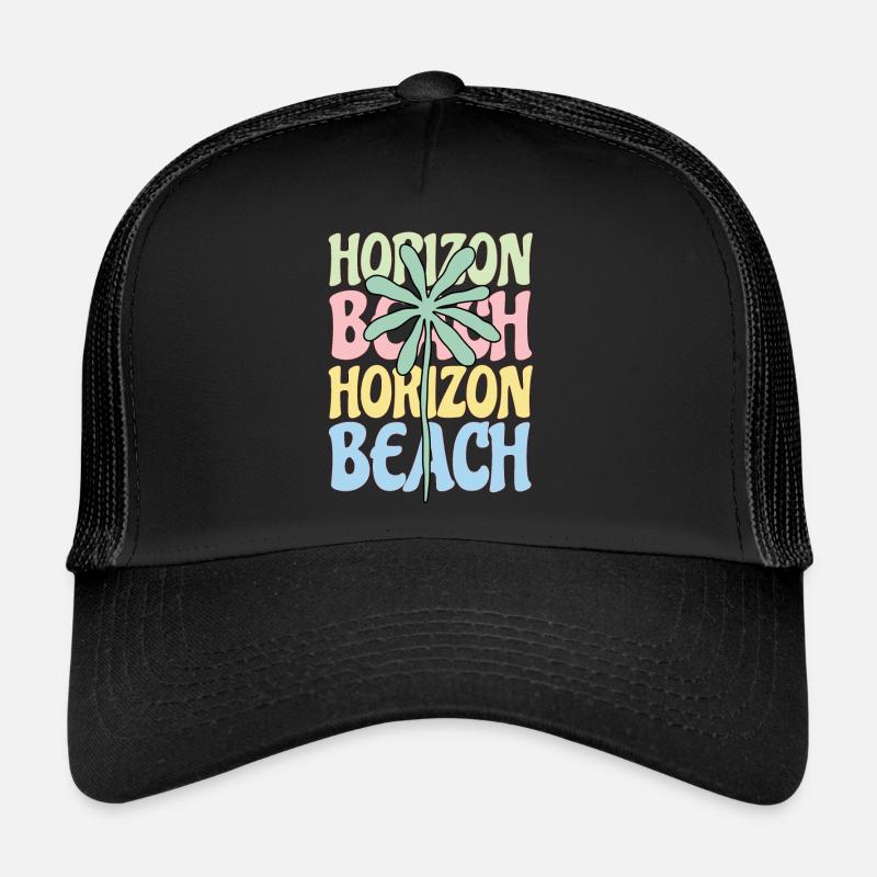 HORIZON BEACH - Trucker Cap - Schwarz/Schwarz