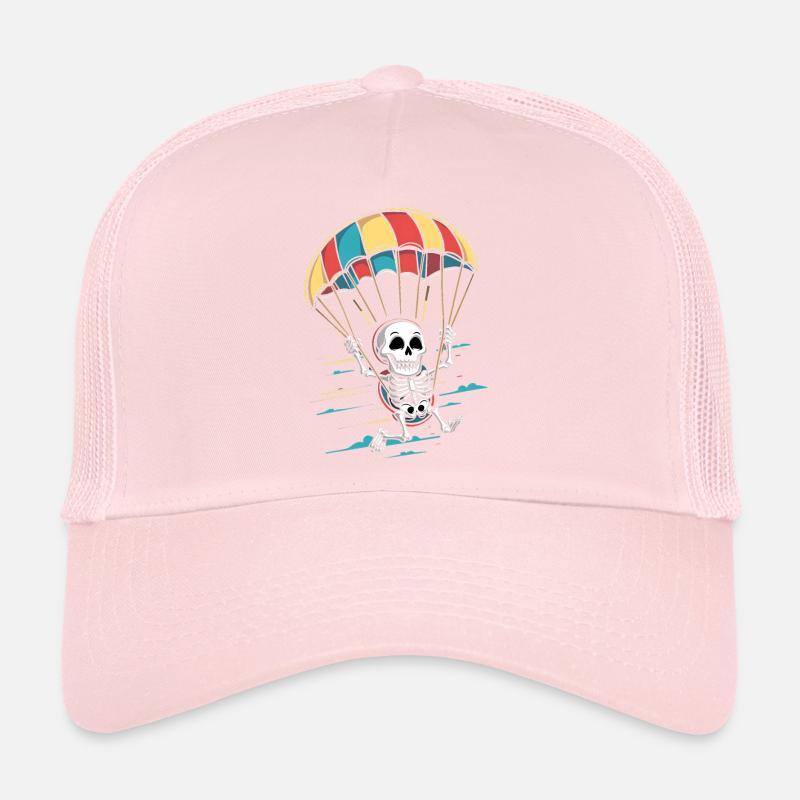 Aviation Schädel mit Regenschirm Trucker Cap