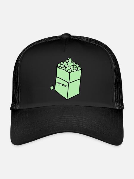 Maïs soufflé 2 - Casquette trucker  - noir/noir - Devant