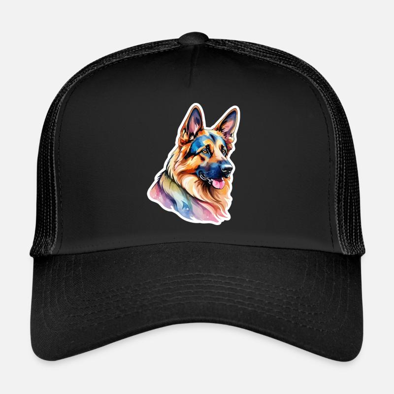 Deutscher Schäferhund Wasserfarben Trucker Cap