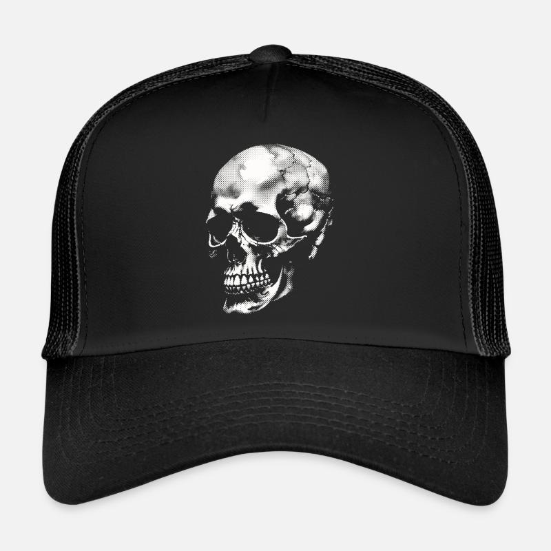 Skull - Trucker Cap - Schwarz/Schwarz