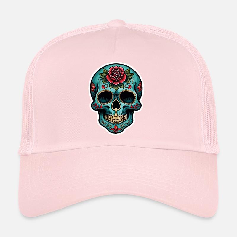 Crâne Néo Traditionnel Casquette trucker 