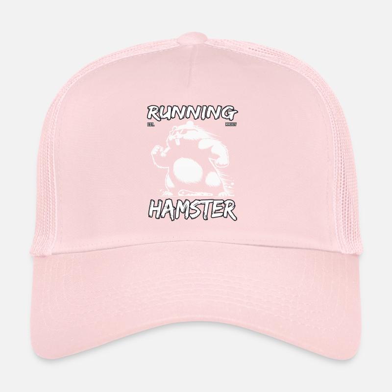 Funny Running Hamster Design: Always on the Move Trucker Cap
