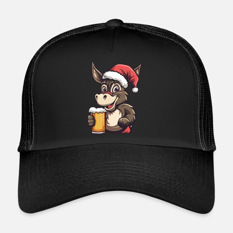 Esel Weihnachten Bier Trucker Cap