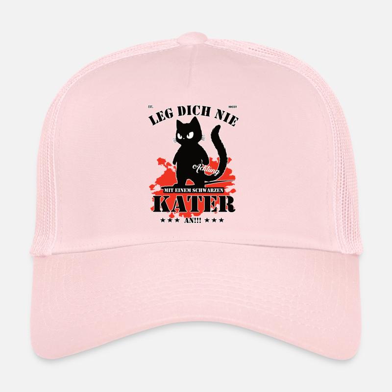 Funny Black Cat Design Trucker Cap