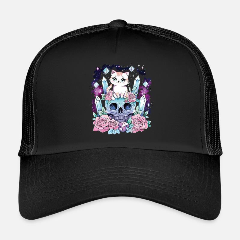 Kawaii Chat Pastel Goth Mignon Anime Casquette trucker 