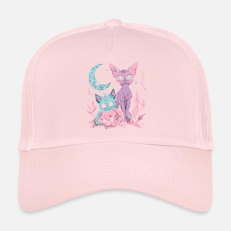 Kawaii Cat Pastel Goth Devilish Trucker Cap