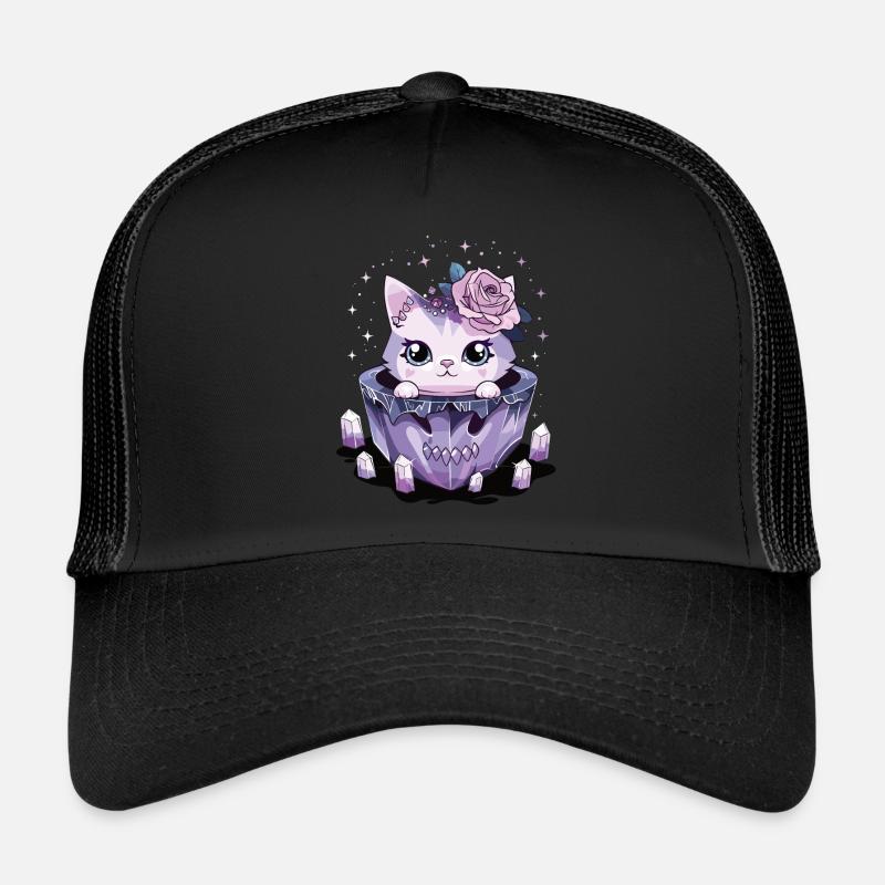 Kawaii Chat Pastel Goth Mignon Anime Casquette trucker 