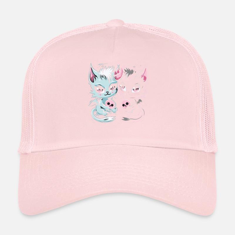 Kawaii Cat Pastel Goth Devilish Trucker Cap