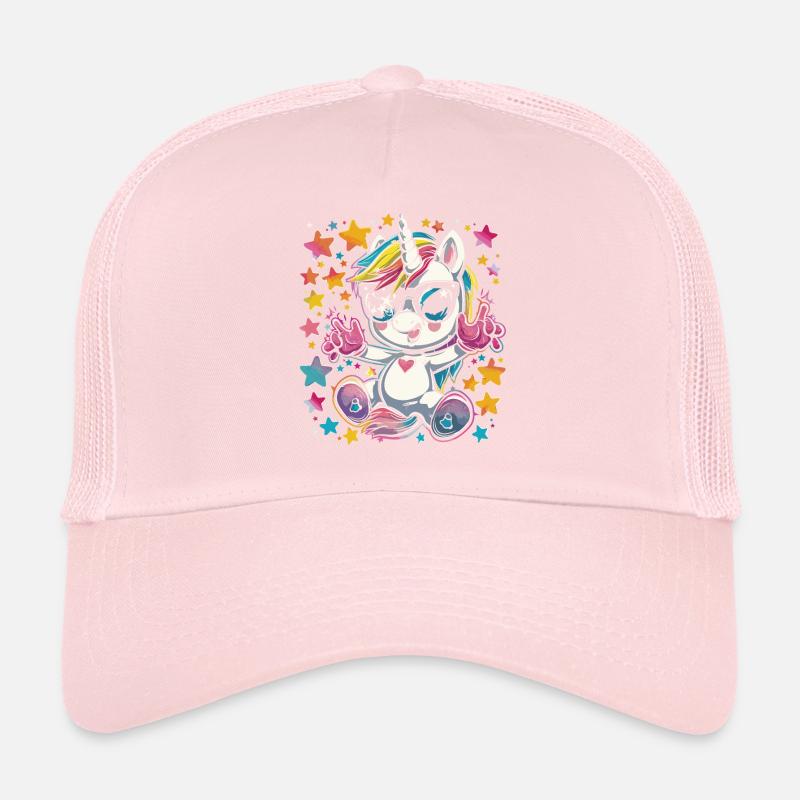 Licorne mignonne, licornes colorées Casquette trucker 