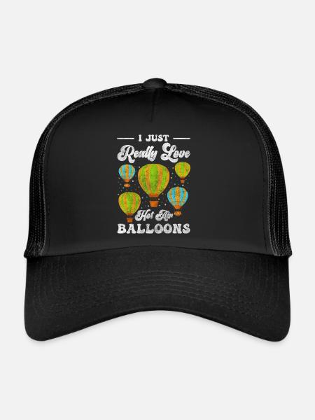 ballon nuages volants ballon à gaz - Casquette trucker  - noir/noir - Devant
