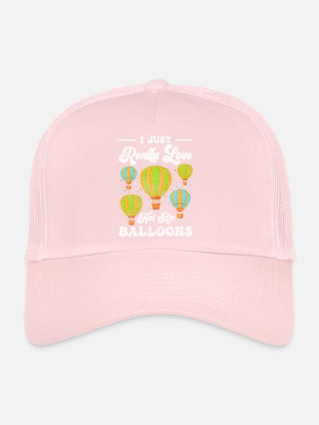 ballon nuages volants ballon à gaz - Casquette trucker  - rose pâle - Devant