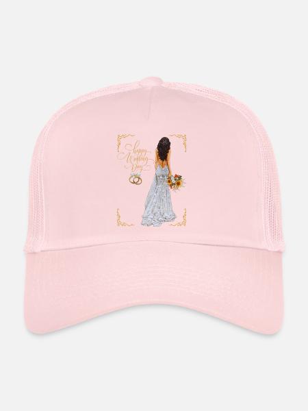 Happy Wedding Day - Trucker Cap - pale pink - Front