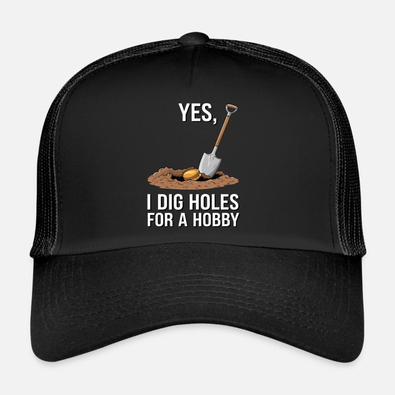Metal Detector Holes Digging Hobby Treasure Hunter Trucker Cap