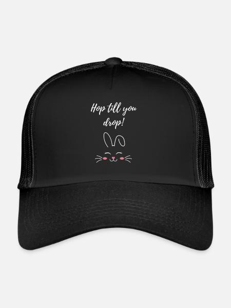 hop jusqu’à ce que vous laissiez tomber le cadeau de Pâques - Casquette trucker  - noir/noir - Devant