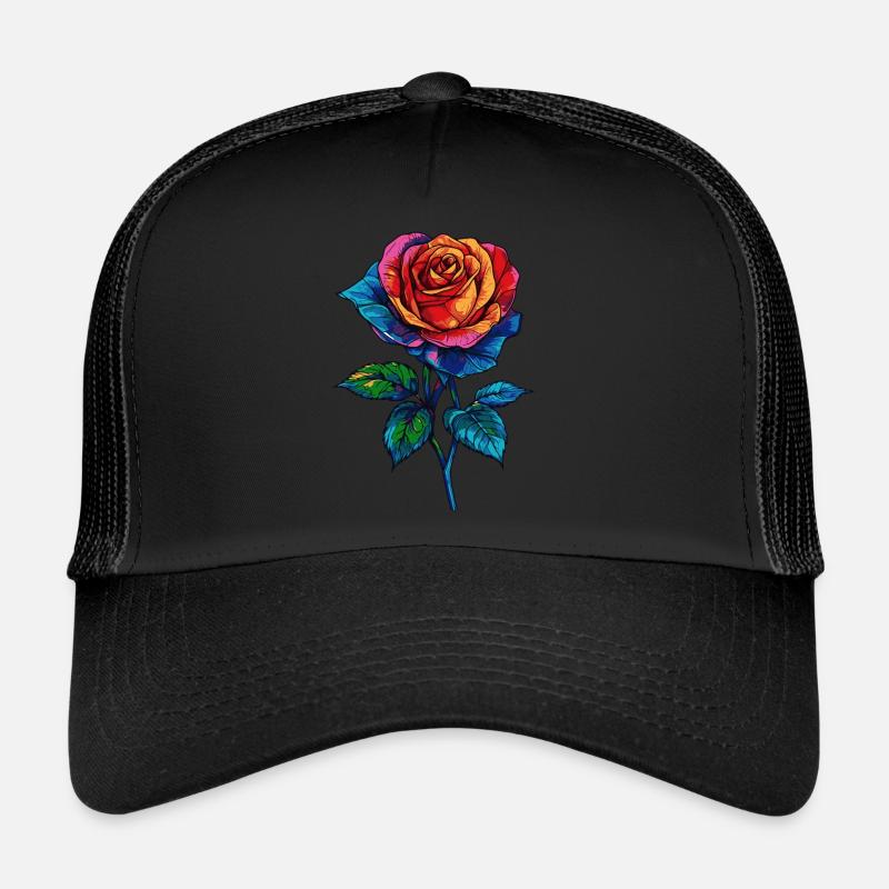 Rose Casquette trucker 