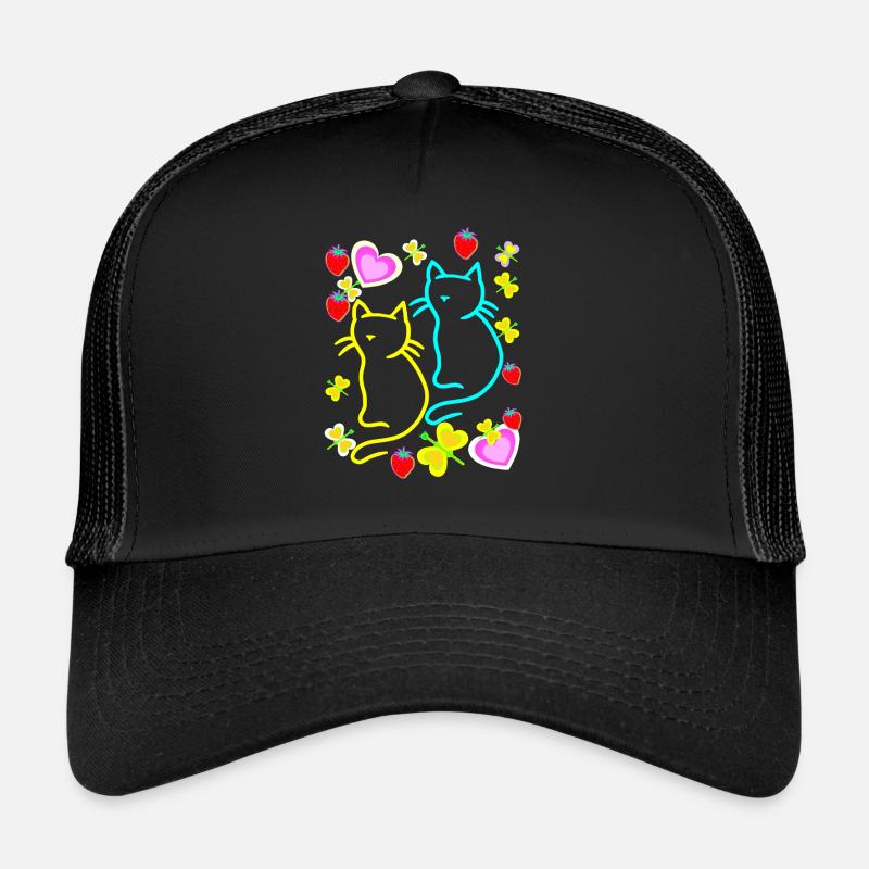 Summer Cats Cat Summertime Trucker Cap