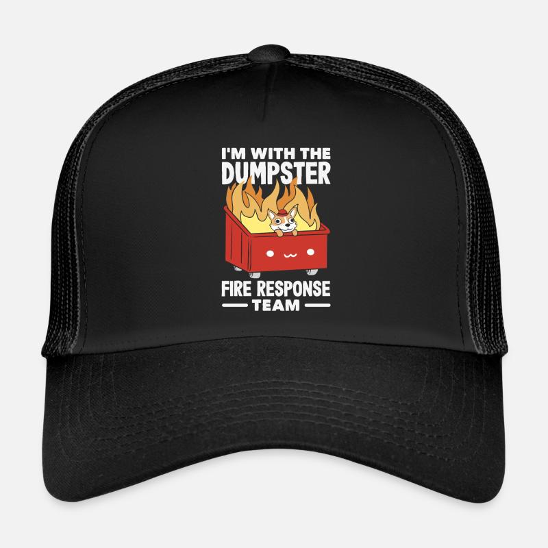 Chef d’équipe d’intervention en cas d’incendie de benne à ordures Casquette trucker 
