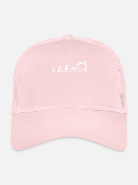Evolution Lovers of excavators - Trucker Cap - pale pink - Front