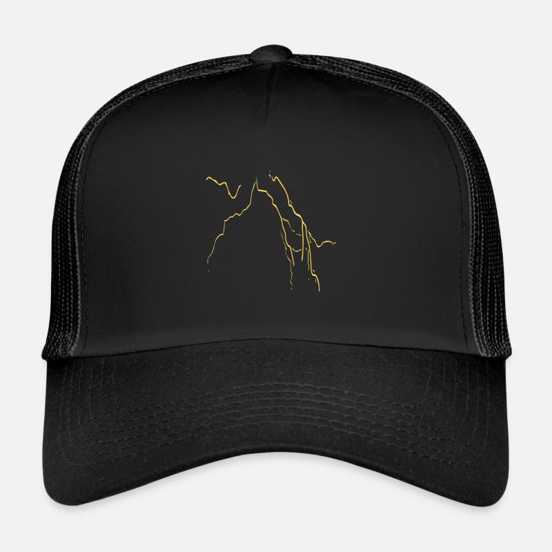 Abstract mountain / line / gold / pattern Trucker Cap