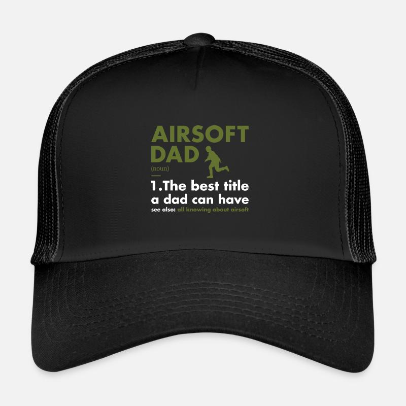 Sport Dad Definition Airsoft - Trucker Cap - black/black