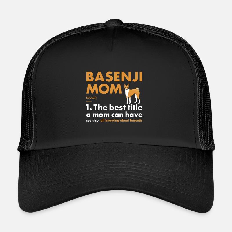Dog Basenji Mom Definition Trucker Cap