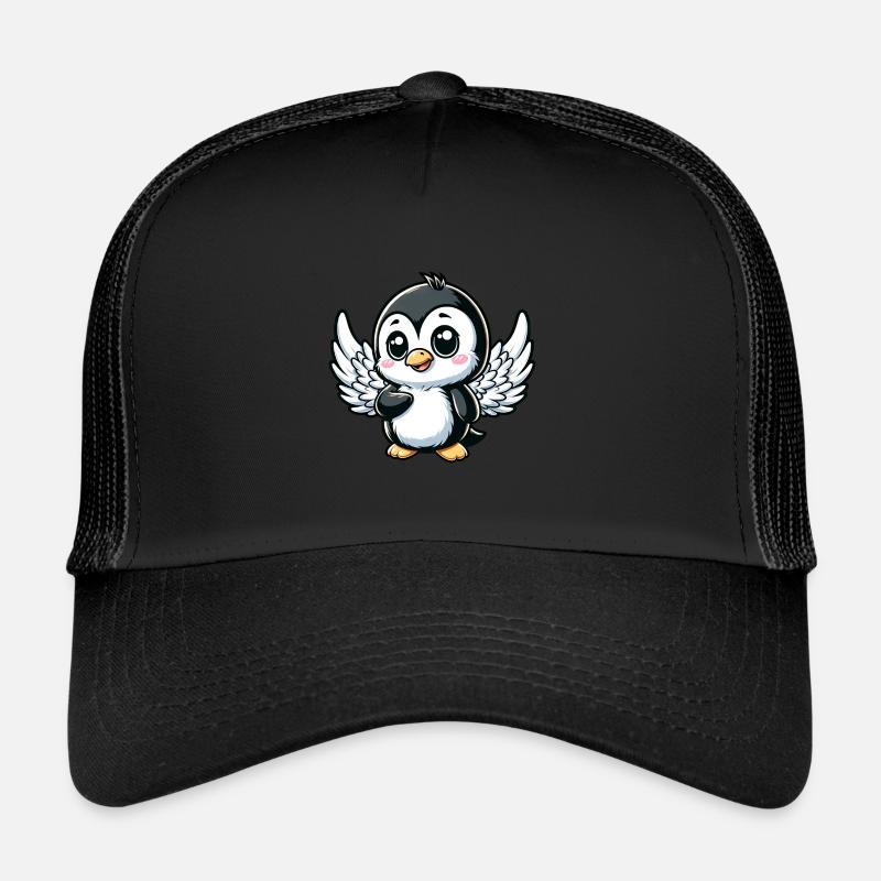 Ange pingouin mignon avec des ailes Comic Design Casquette trucker 