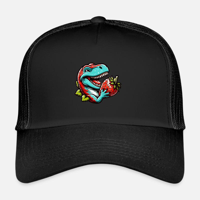 T-Rex Dino Dinosaurier Erdbeere Süß Obst Trucker Cap