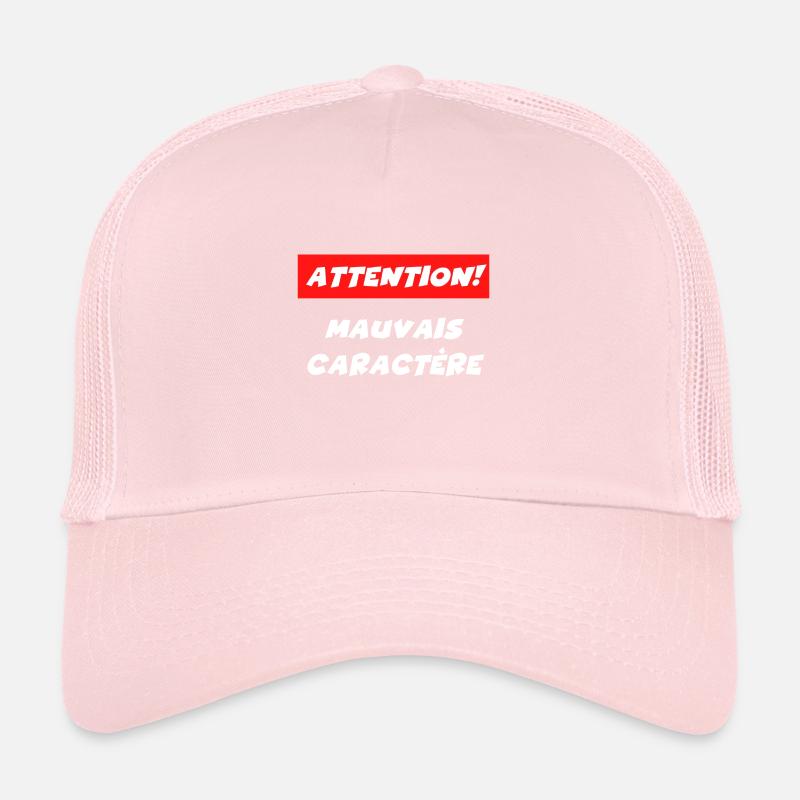 attention mauvais caractère Casquette trucker 
