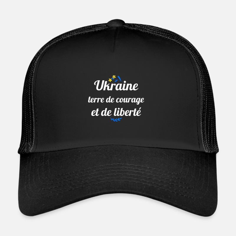 Ukraine terre de courage et de liberté Casquette trucker 
