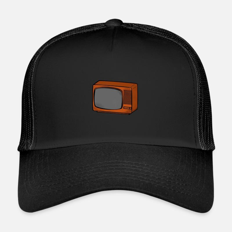 retro tv - Trucker Cap - Schwarz/Schwarz