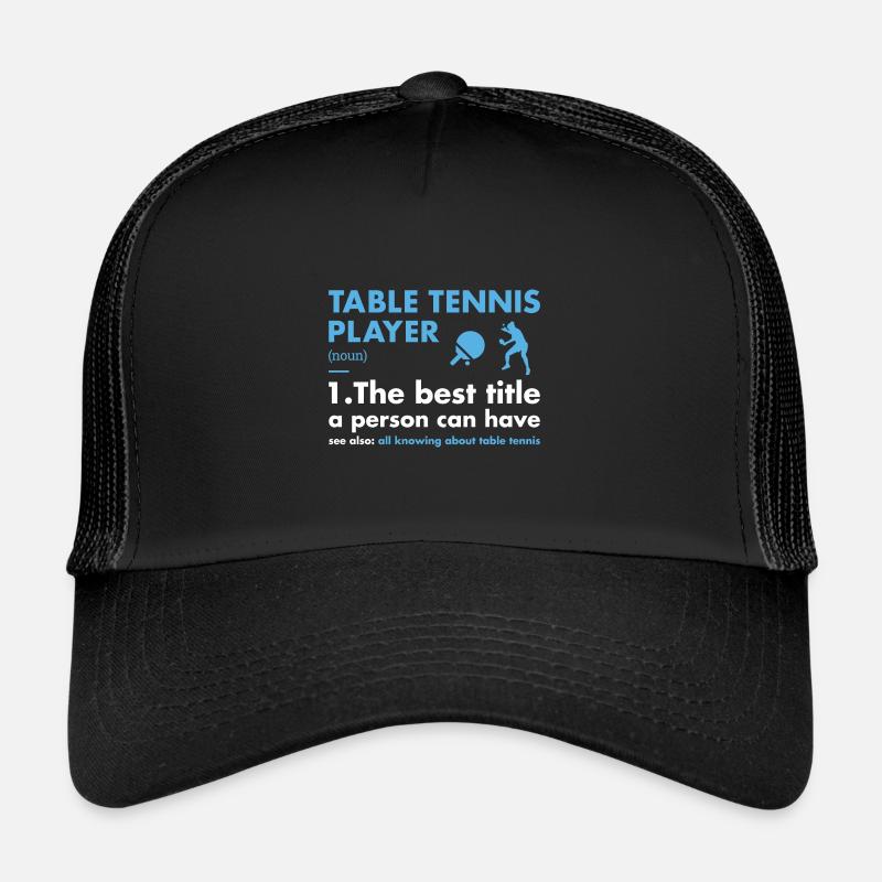 Sport Player Definition Table Tennis Trucker Cap