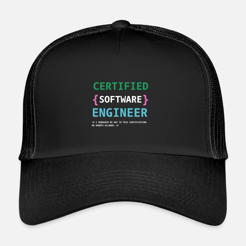 Lustiger zertifizierter Softwareentwickler Trucker Cap