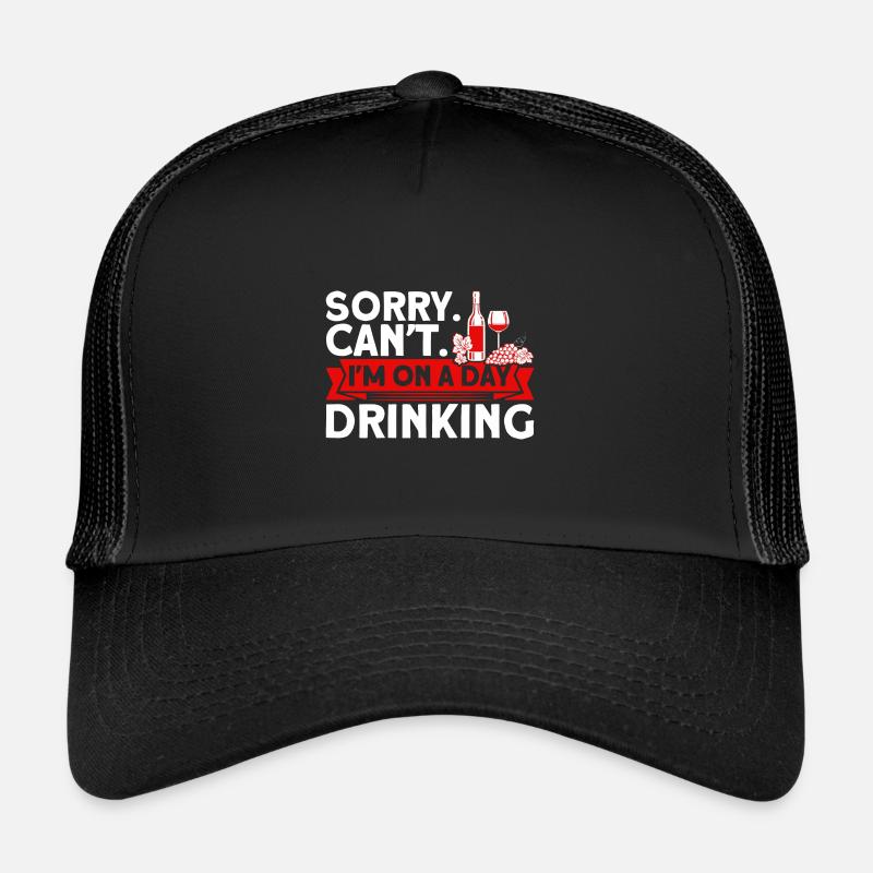 Wine Glasses Drink Day Drink Gift Trucker Cap