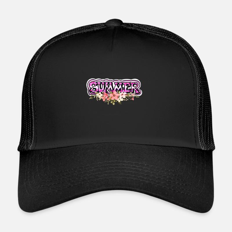 Summer Schriftzug mit Blumen Trucker Cap