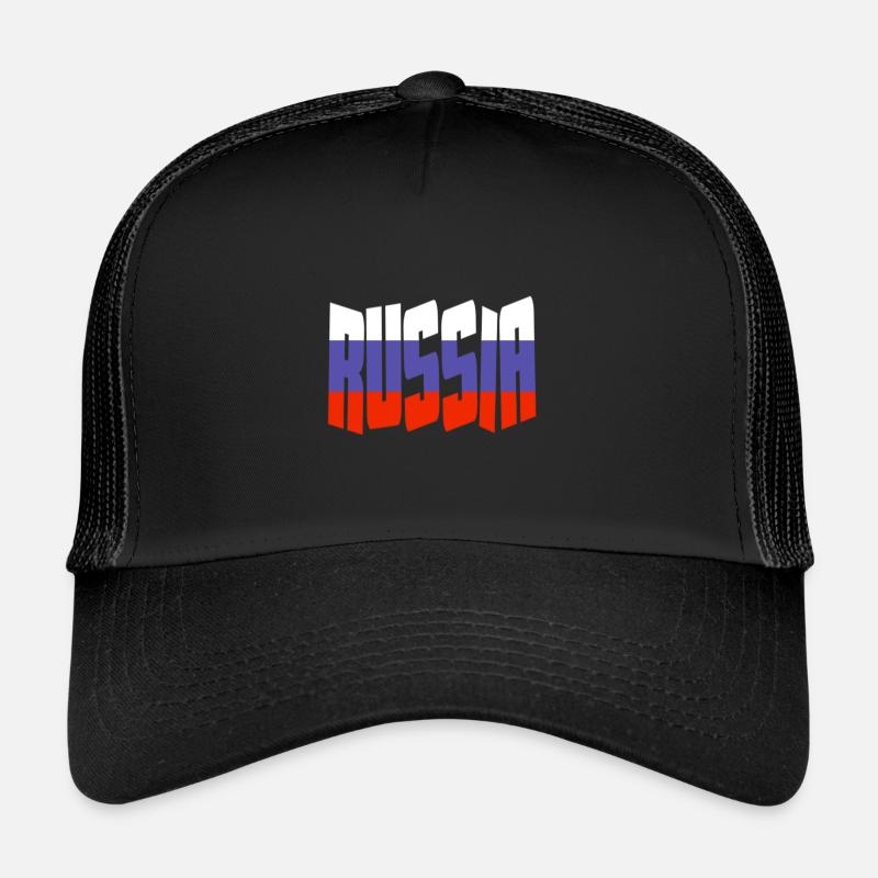 Couleurs des lettres du drapeau de la Russie Casquette trucker 
