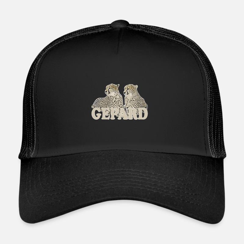 guépard - Casquette trucker - noir/noir