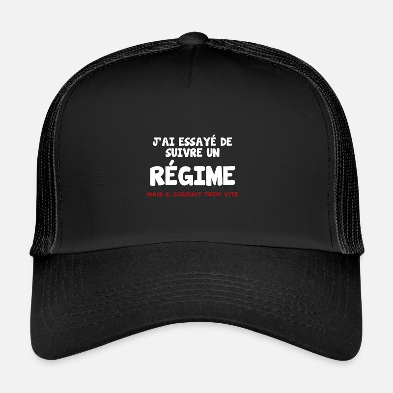 Diet but he was running too fast humor - Trucker Cap - black/black
