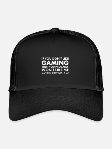 Gamer Si vous n’aimez pas les jeux - Casquette trucker  - noir/noir - Devant