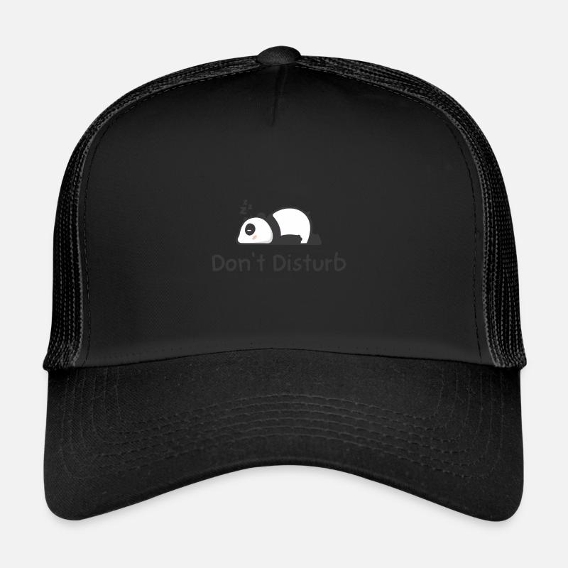 Dont Disturb Nicht stören Panda Design - Trucker Cap - Schwarz/Schwarz