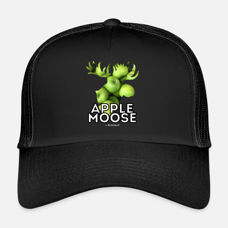Apfelsauce oder Apfelelch? - Trucker Cap - Schwarz/Schwarz