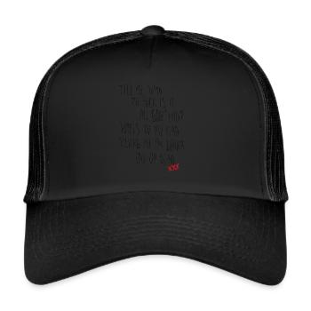 xxx tentacion - sag mir TEXT - Trucker Cap - Schwarz/Schwarz - Vorne