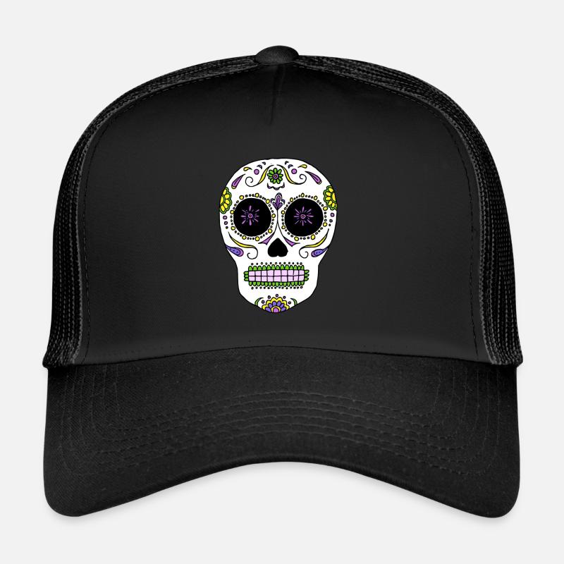 El dia de los muertos - Trucker Cap - Schwarz/Schwarz