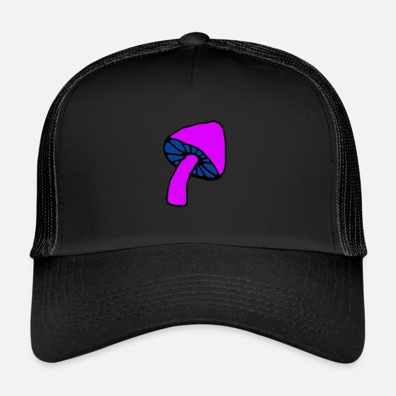Mushroom psychedelic - Trucker Cap - black/black