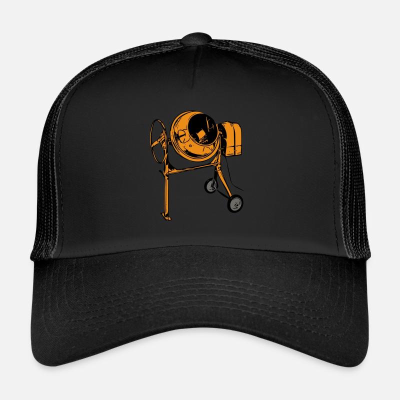Beton Mischer - Trucker Cap - Schwarz/Schwarz