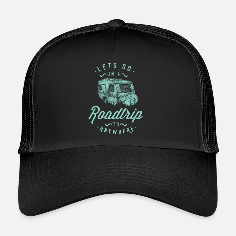 Road Trip - Trucker Cap - Schwarz/Schwarz