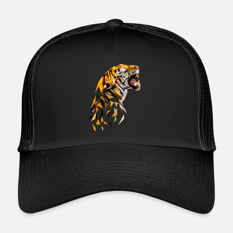 Tiger Polygon Kunst Trucker Cap