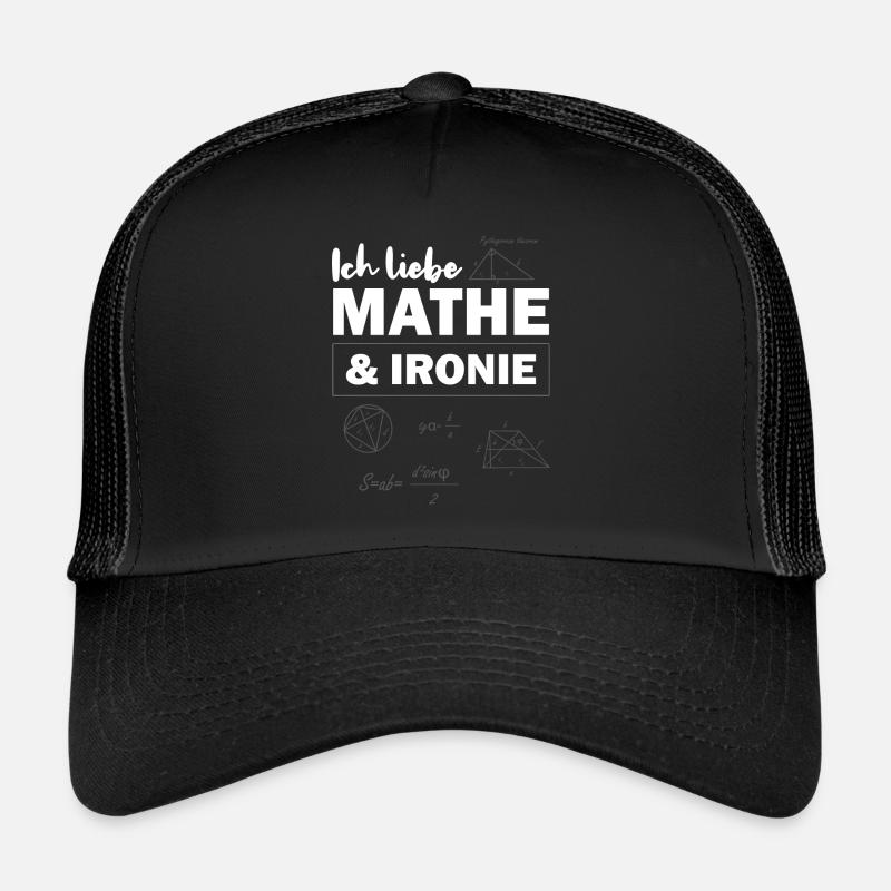 Ich liebe Mathe & Ironie - Trucker Cap - Schwarz/Schwarz