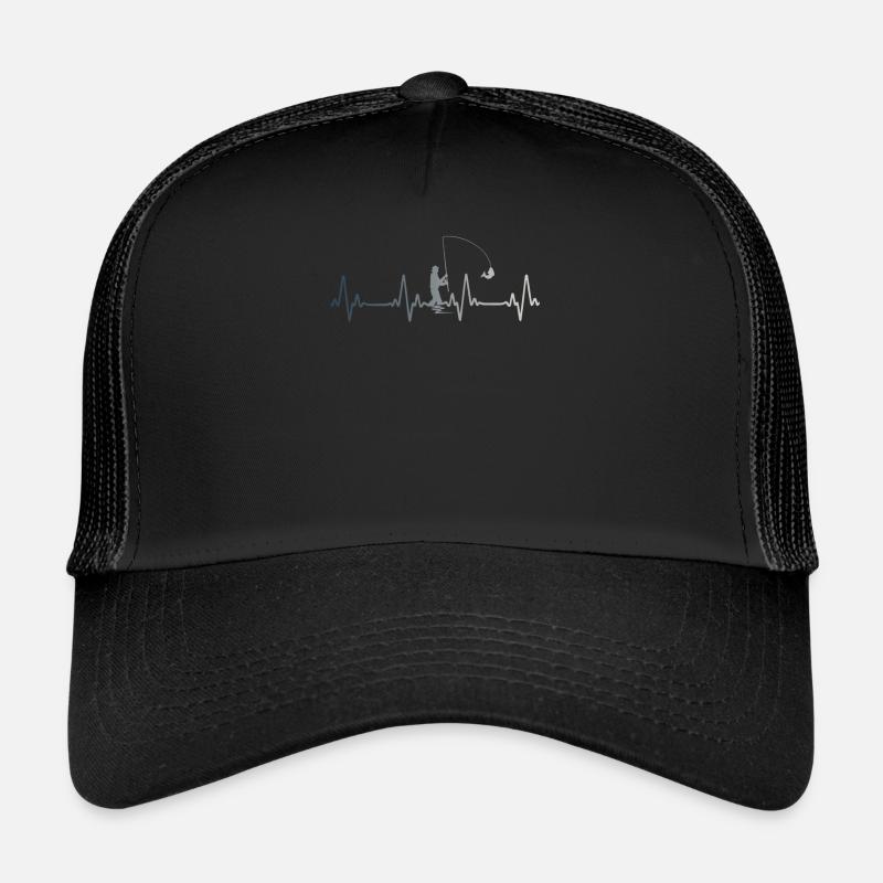 Fischer-Herzschlag - Trucker Cap - Schwarz/Schwarz